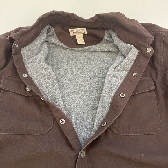 Duluth Trading Jacket Mens 2XL TALL Canvas Work Barn Chore Coat HEAVY LINED Snap - Picture 4 of 11